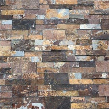 Ledger Stone Panel Wall Bridlicová dyha Hnedá farba JREF-020