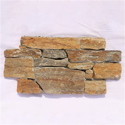 Vonkajšie zámkové stenové panely z prírodného kameňa Hrdzavý kremeň JRD-049